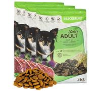 Lecker.Pet® | 3 x 4 kg de Nourriture sèche Josie's Adult Agneau & Riz pour Chiens | Nourriture pour Chiens sans Gluten | Nourriture sèche complète pour Chiens Adultes | Source de protéines nutritive