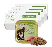 Lecker.Pet® | 44 x 150 g Josie's Fine Paté Riche en Veau Nourriture Humide pour Chiens | Nourriture pour Chiens de Haute qualité | Naturelle & sans sucres ajoutés | Riche en Protéines & Viande