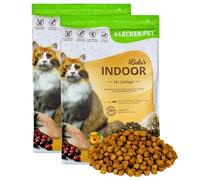 Lecker.Pet® | 5 kg Balu's Indoor volaille Chats Nourriture sèche complète | Nourriture pour Chats sans Gluten | Nourriture sèche complète pour Chats Adultes | Source de protéines nutritive