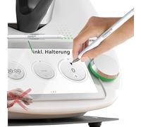 Leckerhelfer Porte-Stylo TouchPRO + Touch Pen adapté pour Thermomix, Touch Pro Screen Organizer, Utilisation Facile de l'écran TM6, TM5. Stylet et Soft Touch pour Un Fonctionnement Optimal