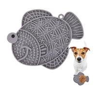 Leckmatte für Hunde, Leckmatte für Hunde - Fischförmige Leckmatte aus Silikon für Welpen | Leckerli-Spielzeug für Hunde, Welpen-Leckkissen mit Saugnapf für kleine Hunde, Baden, Langeweile, Katze