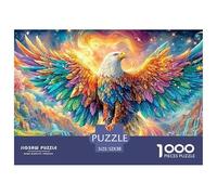 L'Éclair de Plumes Arc-en-Ciel survole Un Paysage Vivant Puzzle De 1000 Pièces Eagle Excellent Cadeau pour Enfants Et Adultes 52x38cm/1000pcs
