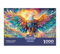 L'Éclair de Plumes Arc-en-Ciel survole Un Paysage Vivant Puzzle De 1000 Pièces Eagle Puzzles Classiques pour Enfants Et Adultes 70x50cm/1000pcs
