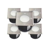 LeClubLED Pack de 5 Spots Encastrables Sol DC12V 2W Étanche IP67 Carré - Bleu percage 85mm