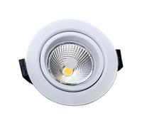 LeClubLED Spot LED COB encastrable 10W conforme BBC RT2012 Orientable Dimmable 220V Extraplat spot Étanche IP54, spot plafond inclinable equivalent 80w (Blanc Chaud 3000K)
