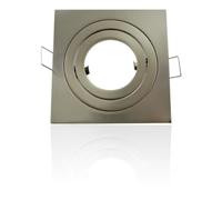 LeClubLED Support de Spot Encastrable Orientable Carré - Spot de plafond inclinable à 30° encastrement 80mm compatible LED et halogène (Nickel satiné, Sans douille)