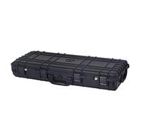 LecMy Portable Rolling Waterproof All Weather Hard Rifle Case with Wheels,Customizable Fit Foam Included, Elegant Black,38.34x17.87x6.22inches