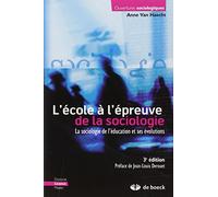 L'école à l'épreuve de la sociologie: Questions à la sociologie de l'éducation