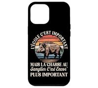 L'école C'est Important mais La Chasse Au Sanglier Est Mieux Coque pour iPhone 12 Pro Max