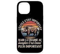 L'école C'est Important mais La Chasse Au Sanglier Est Mieux Coque pour iPhone 14