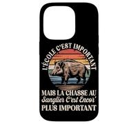 L'école C'est Important mais La Chasse Au Sanglier Est Mieux Coque pour iPhone 14 Pro