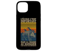 L'école C'est Important mais La Chasse Au Sanglier Est Mieux Coque pour iPhone 15 Plus