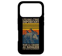 L'école C'est Important mais La Chasse Au Sanglier Est Mieux Coque pour iPhone 17 Pro