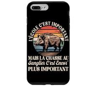 L'école C'est Important mais La Chasse Au Sanglier Est Mieux Coque pour iPhone 7 Plus/8 Plus