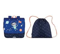 L'école des Tann's Cartable souple Cosmos Bleu