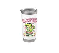 L'école est finie Cartoon Gator Summer Alligator Kids Tropical Gobelet isotherme en acier inoxydable double paroi