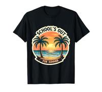 L'école est finie pour les professeurs d'été Beach Vintage Sunset T-Shirt
