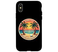 L'école est finie pour les professeurs d'été Beach Volley Vintage Coque pour iPhone X/XS