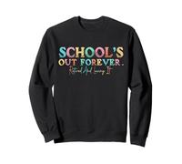 L'école est finie pour Toujours Professeure retraitée Retraite Retro Sweatshirt