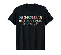 L'école est finie pour Toujours Professeure retraitée Retraite Retro T-Shirt