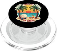 L'école est finie pour un enseignant d'été Vintage Beach Retro PopSockets PopGrip pour MagSafe