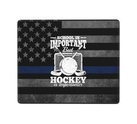 L'École Est Importante, mais Le Hockey l'est Encore Plus. Tapis Souris Douce Mouse Pad Bords Cousus Tapis De Souris pour Travail Maison Études 25X30Cm