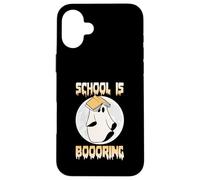 L'école fait la fête d'Halloween avec Funny Ghost Coque pour iPhone 16 Plus