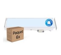 LECOM 6 x Panneau LED Plafond 120x30 - Dalle LED Saillie Lumiere du jour 4000lm 5 ans de garantie Pave Blanc Froid avec Cadre Plafonnier (6500K avec cadre de montage)