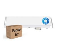 LECOM 6x Dalle LED 120x30 - Pave LED Blanc Neutre avec Cadre de Fixation 4000lm 5 ans de garantie Panneau pour Plafond Luminaire en Saillie Plafonnier (4000K avec cadre de montage)