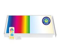 LECOM Dalle LED 120x60 Dimmable Plafonnier LED RGB + CCT 3000-6000K avec Télécommande Panneau en Saillie 16 millions de combinaisons de couleurs Gaming Salon Club (120x60 avec cadre de montage)