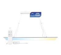 LECOM Panneau LED Suspendu 120x20 Dimmable UGR<19 CCT 3000-6000K avec Télécommande, CRI 90, Plafonnier LED avec Éclairage Direct et Indirect, Hauteur Réglable 10-90 cm