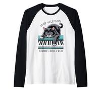 Leçon de Piano pour Chat Musique Classique Chaton Massage du Ventre pianiste Manche Raglan