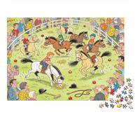 Leçon d'équitation de Poney Puzzle en Bois Imperméable Puzzles De 1000 Pièces pour Adultes Cadeaux Impossible De Décoration pour La Maison