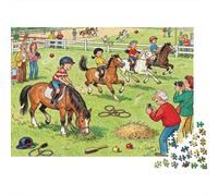 Leçon d'équitation de Poney Puzzle en Bois Imperméable Puzzles De 1000 Pièces pour Adultes Impossible Jeux De Stimulants