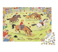 Leçon d'équitation de Poney Puzzle en Bois Imperméable Puzzles De 1000 Pièces pour Adultes Impossible De Décoration pour La Maison