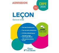 CRPE 2025 - Leçon - Epreuve orale (M2): Manuel (38 sujets corrigés) + 50 QCM interactifs