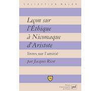 Leçon sur "L'Ethique à Nicomaque" d'Aristote