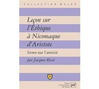 Leçon sur l'Éthique à Nicomaque d'Aristote Jacques Ricot (Auteur)