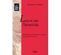 Leçon sur l'homicide - 1re traduction française du latin