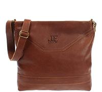 LECONI Besace en Cuir pour Dames - Sac à Épaule Pratique Style Vintage - Shopper 32x28x5cm Marron LE0066-buf