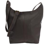 LECONI besace pour dames Sac épaule Sac en cuir pratique pour dames Sacoche style vintage Sac pour dames Shopper en cuir 34x34x11cm brun foncé LE0055-wax