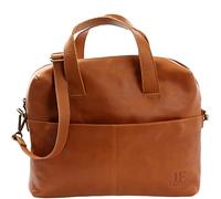 LECONI Sac anse épaule Besace pour femmes Cuir buffle - Sac business Sac à main Sac cabas pour dames 36x26x12cm cognac LE0059-buf