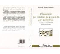 L'economie des services de proximite aux personnes