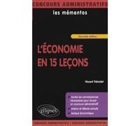 L'économie en 15 leçons - Vincent Tremolet - Ellipses - relié - Scolaire / Universitaire