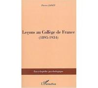 Leçons au Collège de France: (1895-1934)