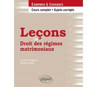 Leçons de Droit des régimes matrimoniaux - Marion Cottet - Ellipses - broché - Scolaire / Universitaire