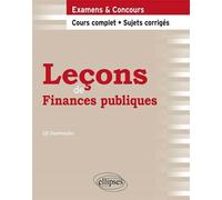 Leçons de Finances publiques - Gil Desmoulin - Ellipses - broché - Etude