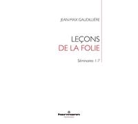 Leçons de la folie Séminaire 1-7 - Jean-Max Gaudillière - Hermann - broché - Essai