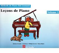 Leçons de piano Hal Leonard Volume 1 | Méthode de piano pour débutants | Livre de cours édition Française | Recueil de chansons et partitions| Songbook progressif de 64 pages pour étudiants