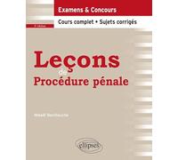 Leçons de procédure pénale
